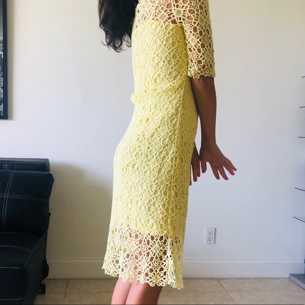 Ralph Lauren Classy Crochet Yellow dress S - Picture 10 of 14